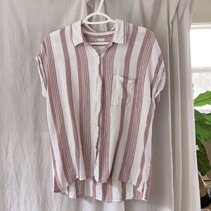 Rayon/Linen Button Down Top